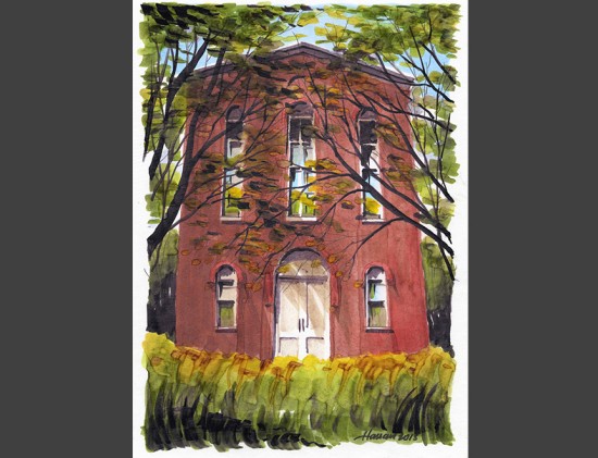 Adas Israel Synagogue sketch
