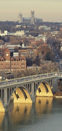 Aerial View Of Georgetown Washington Dc