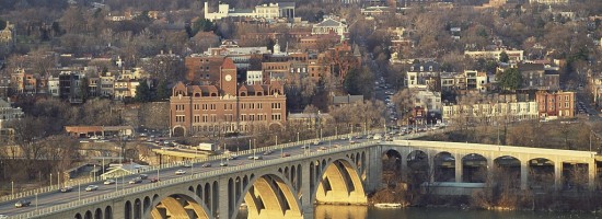 Aerial View Of Georgetown Washington Dc
