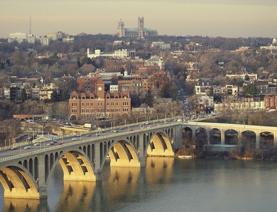 Aerial View Of Georgetown Washington Dc