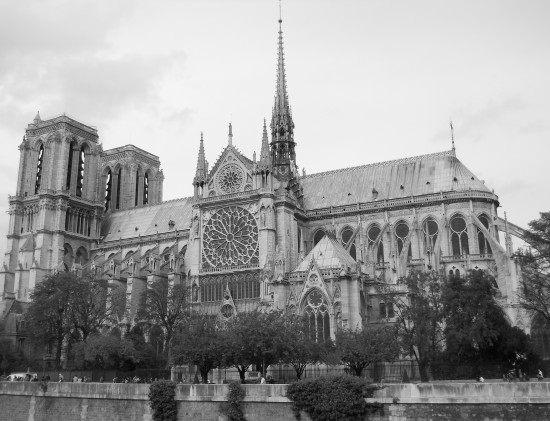 Black And White Building Paris Monument Church Cathedral Monochrome Place Of Worship Monastery History Gothic Architecture Notre Dame Monochrome Photography 777490