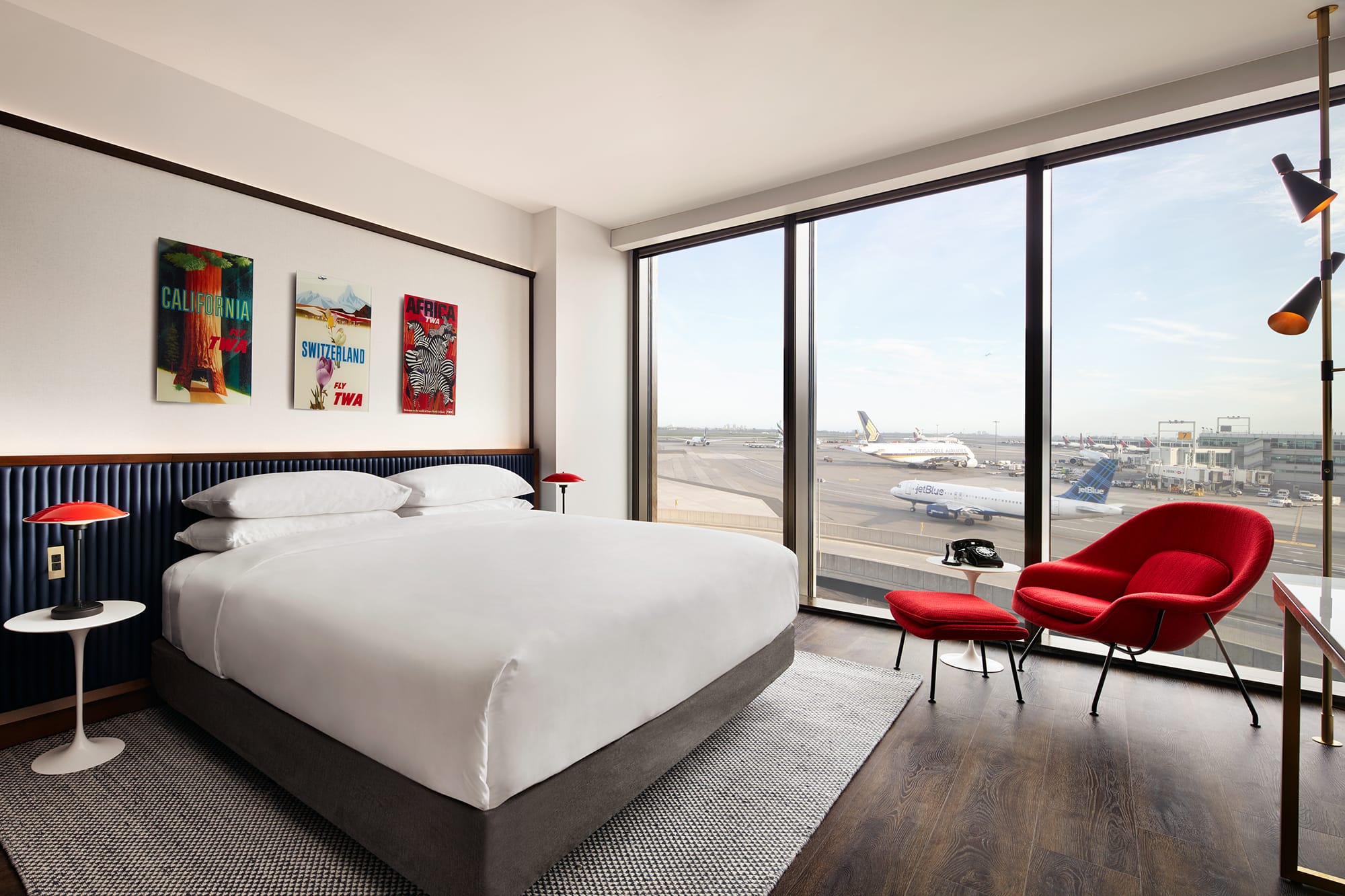TWA Hotel: TWA David Mitchell 0519 Deluxe King with Runway View (1)