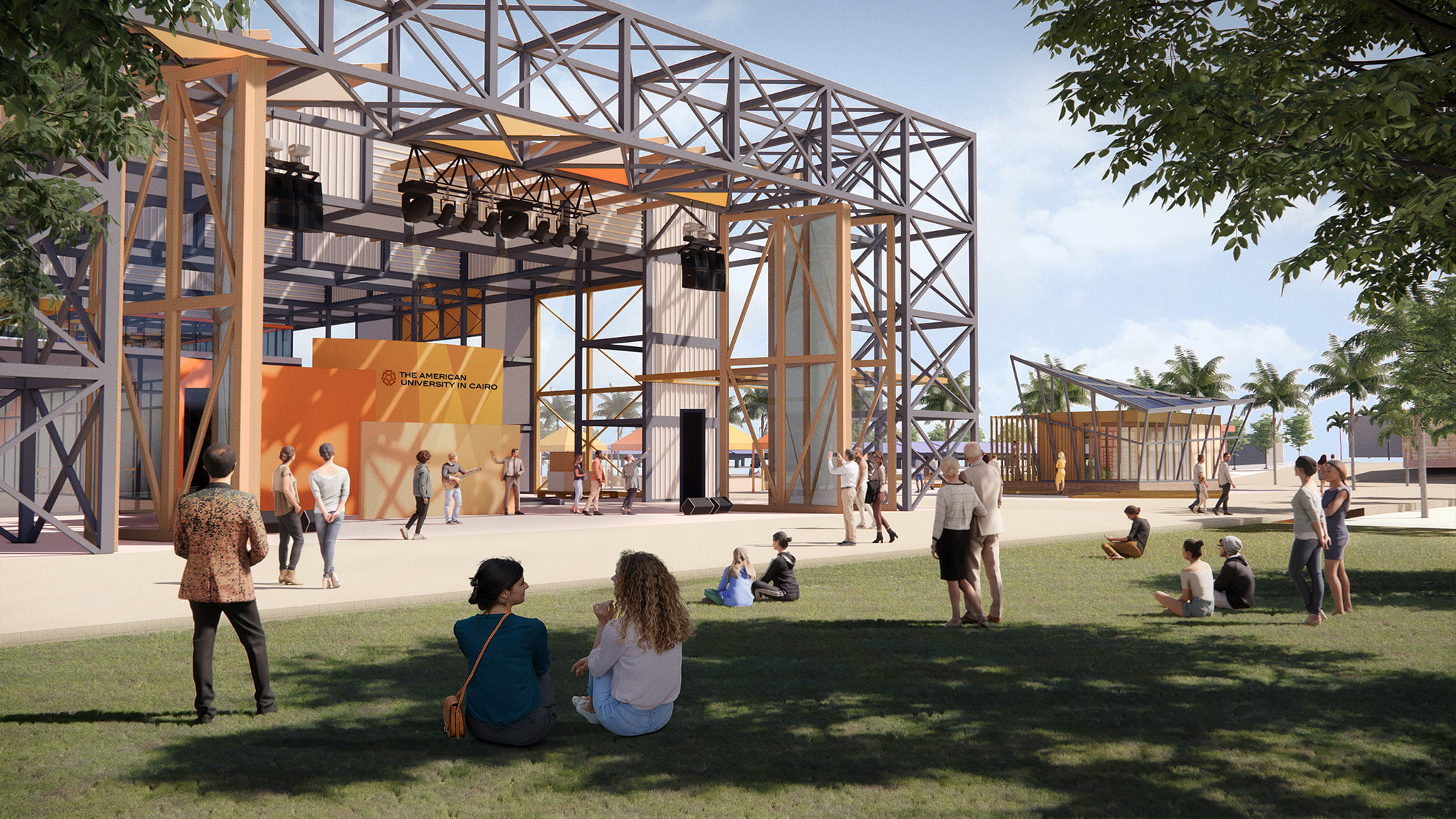 American University in Cairo Master Plan: AUC PLP TechShed Rend01