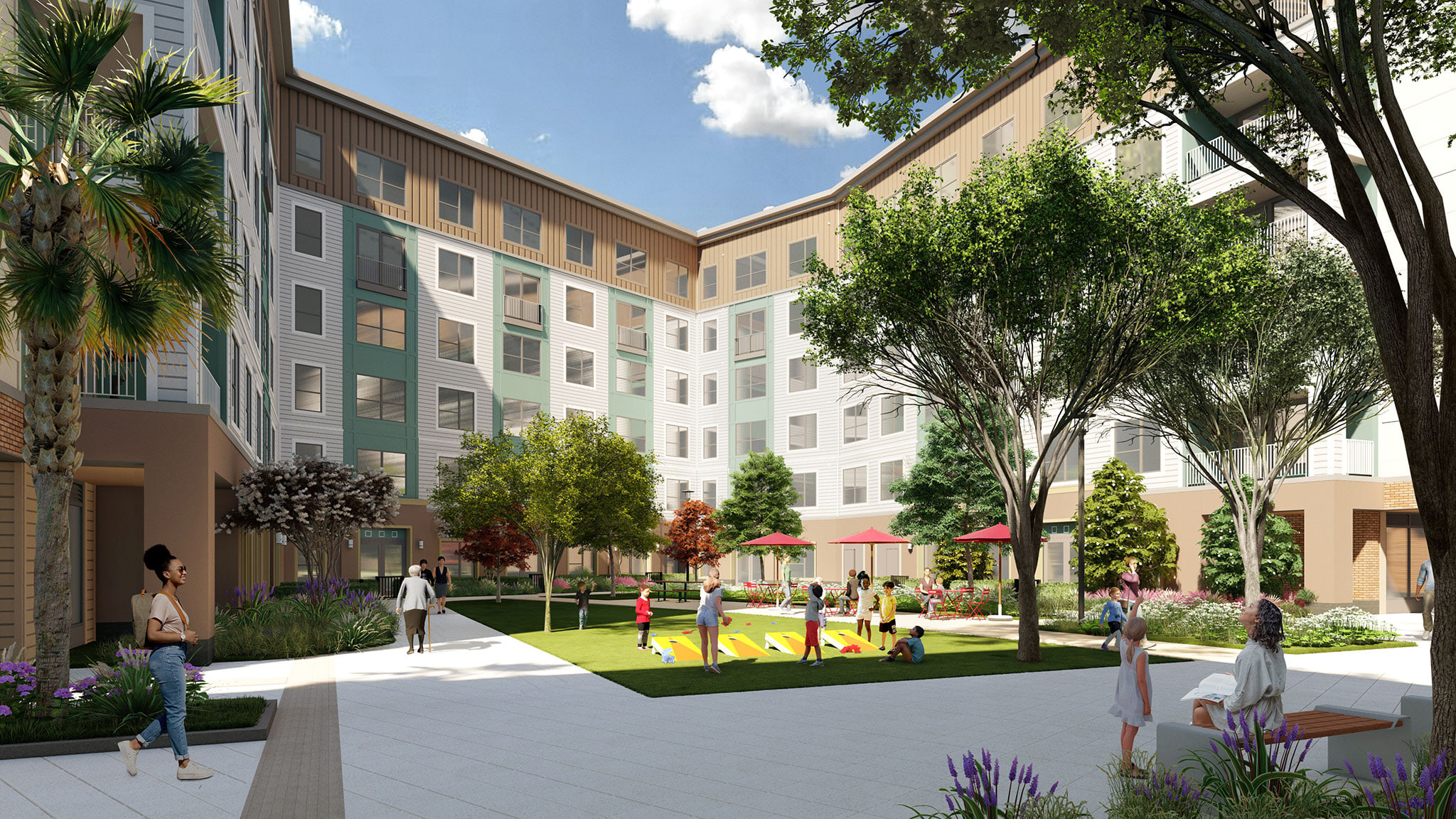 Catchlight Crossings: Catchlight PLP 20220628ResiCourtyards Rend01