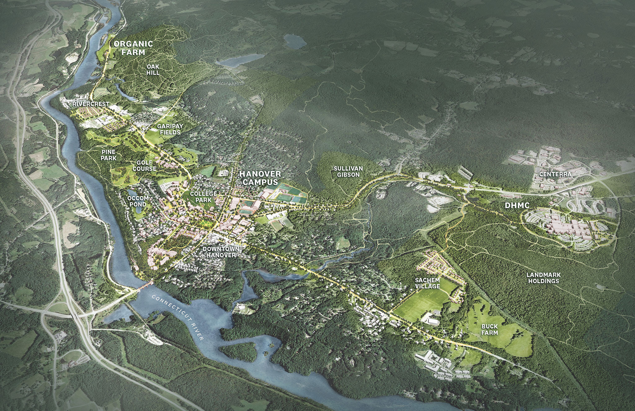 Dartmouth Strategic Campus Framework: DartmouthMP PLP IllusAerial Rend01
