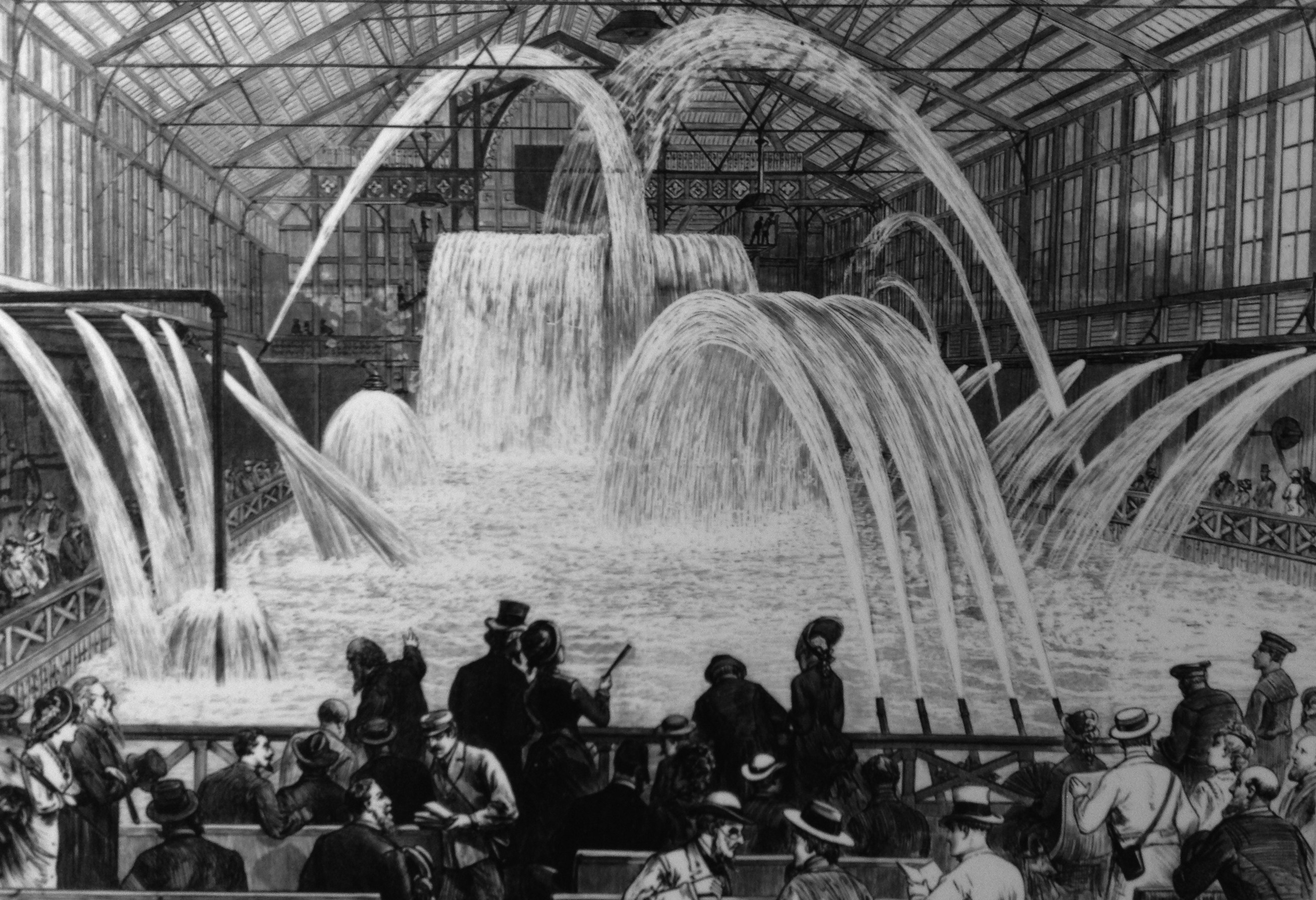 Longwood Gardens, Main Fountain Garden Restoration: LongwoodGardens SS 1876MachineryHall Historic01 Copy