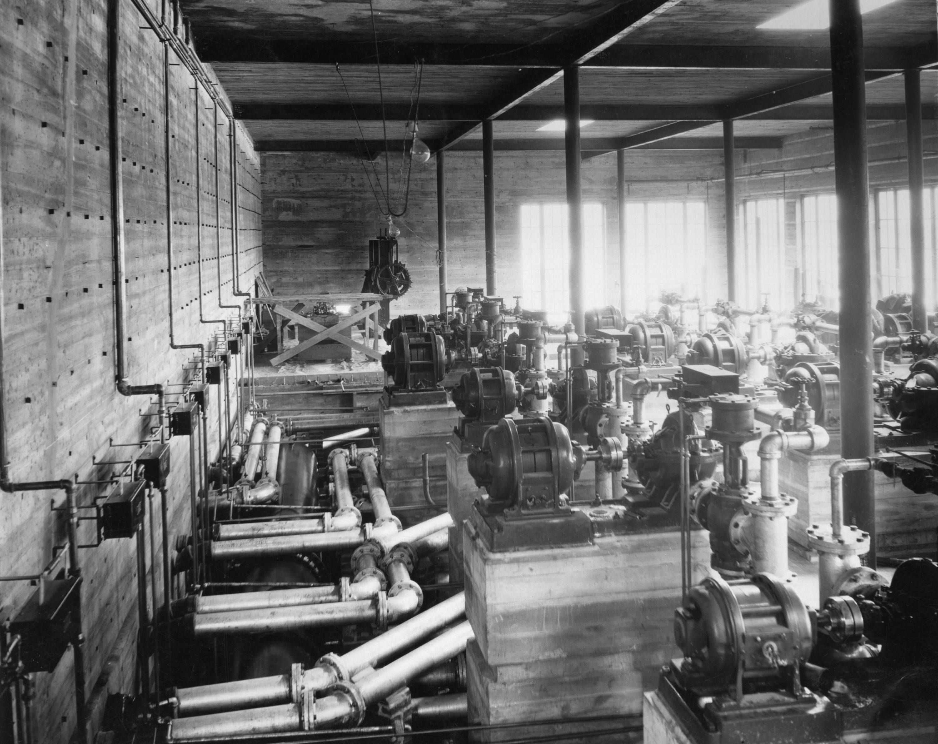 Longwood Gardens, Main Fountain Garden Restoration: LongwoodGardens SS 1930PumpStation Historic01 Copy