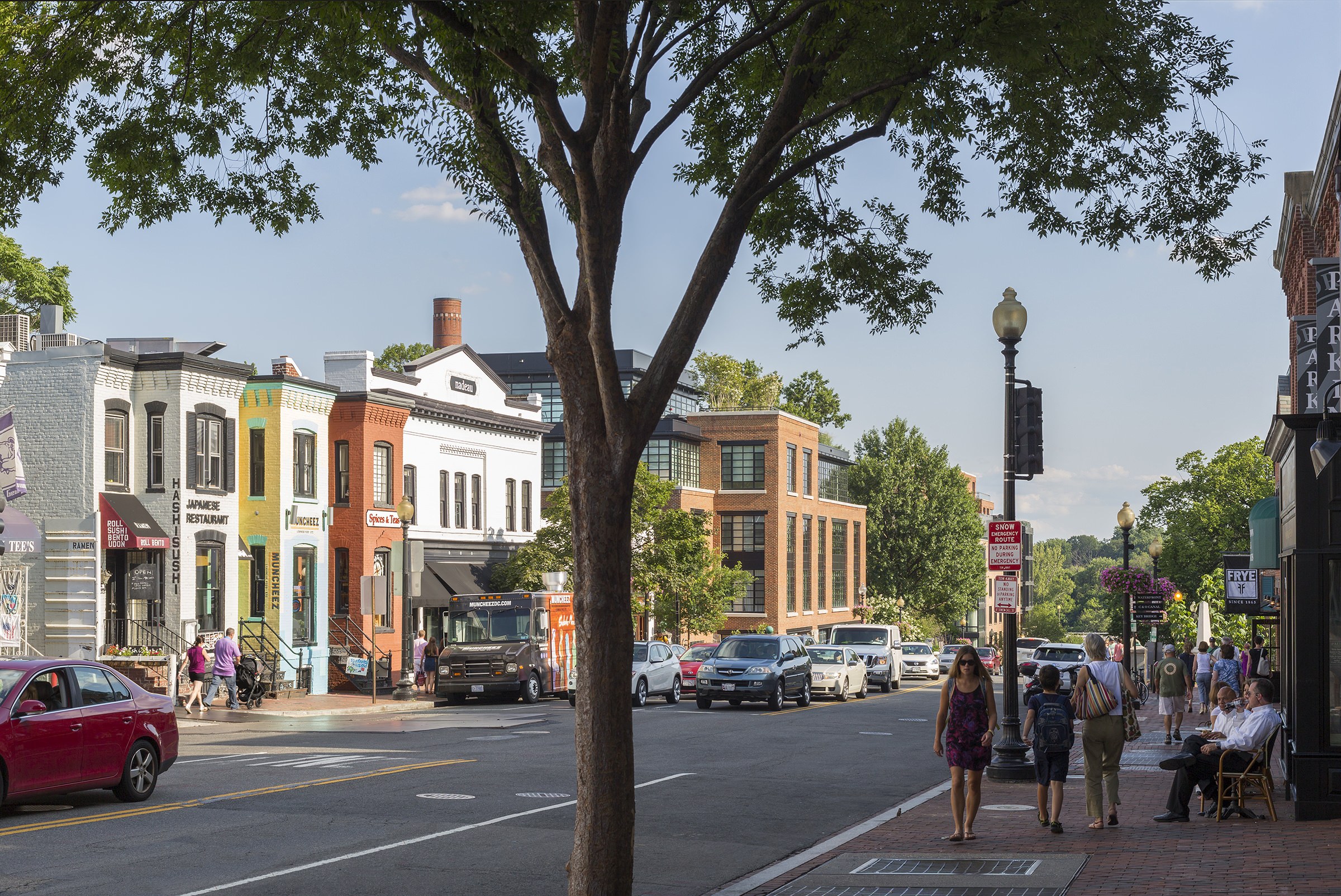 View looking South along Wisconsin Ave. The building along Wisconsin Ave. provides a connection between the larger scaled Ritz-Carlton to the South and the more...