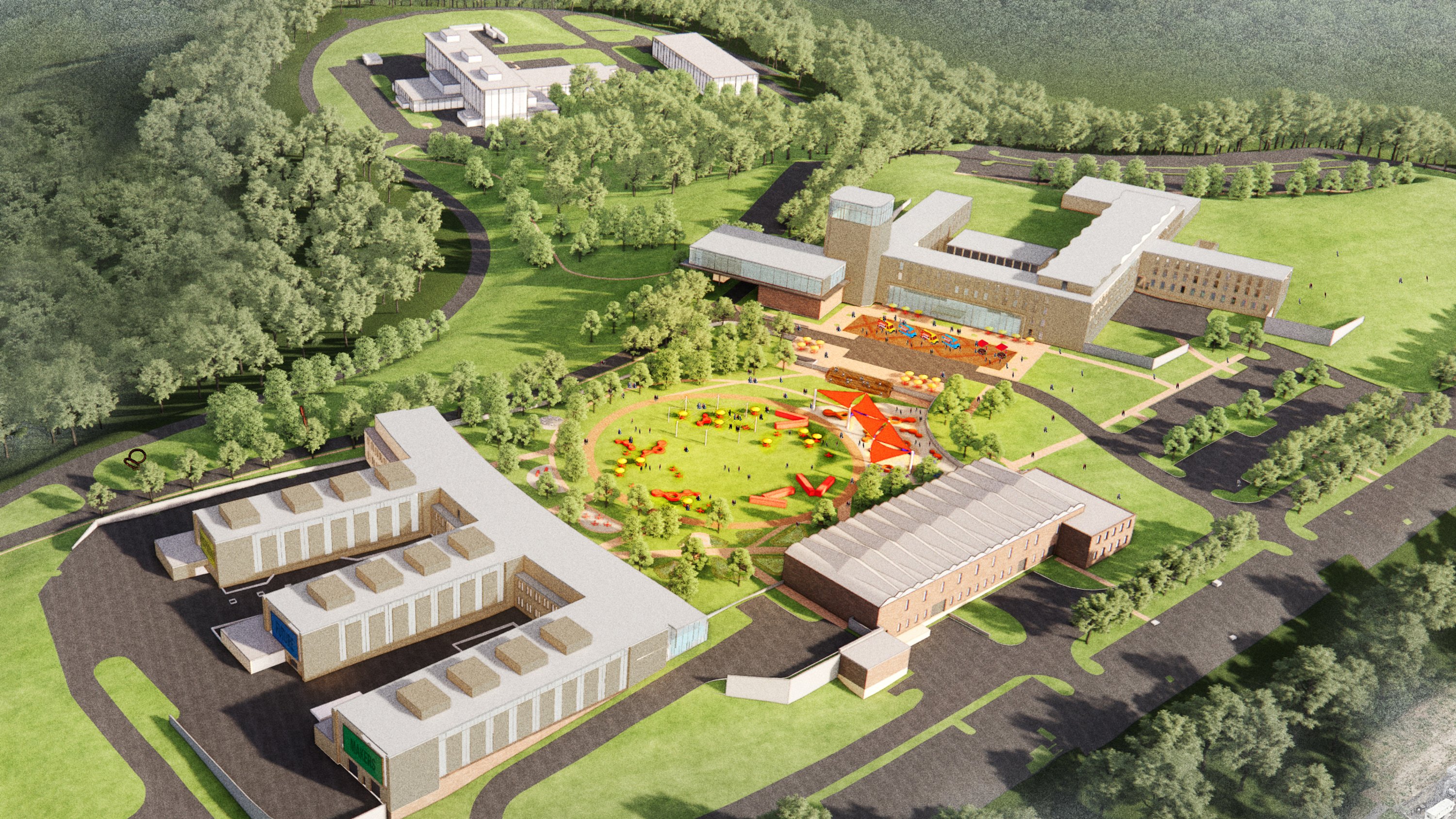 Lehigh University, Campus Master Plan: Lehigh Rendering Mountaintop Activation Aerial