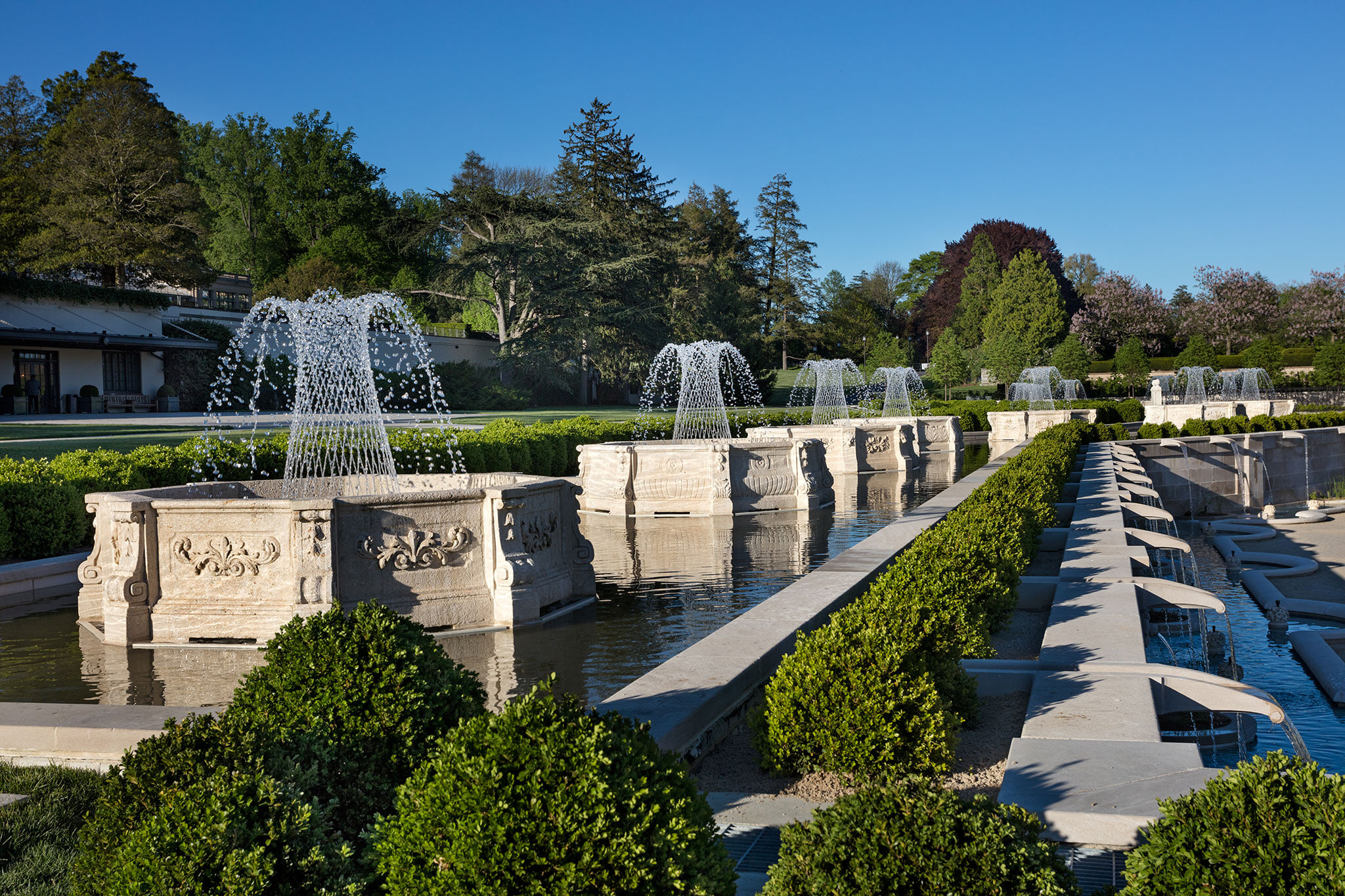 Longwood Gardens, Main Fountain Garden Restoration: Longwood UpperCanal01
