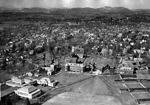 Amherst College, Campus Framework Plan: Aerial View Of Campus From The South 1946