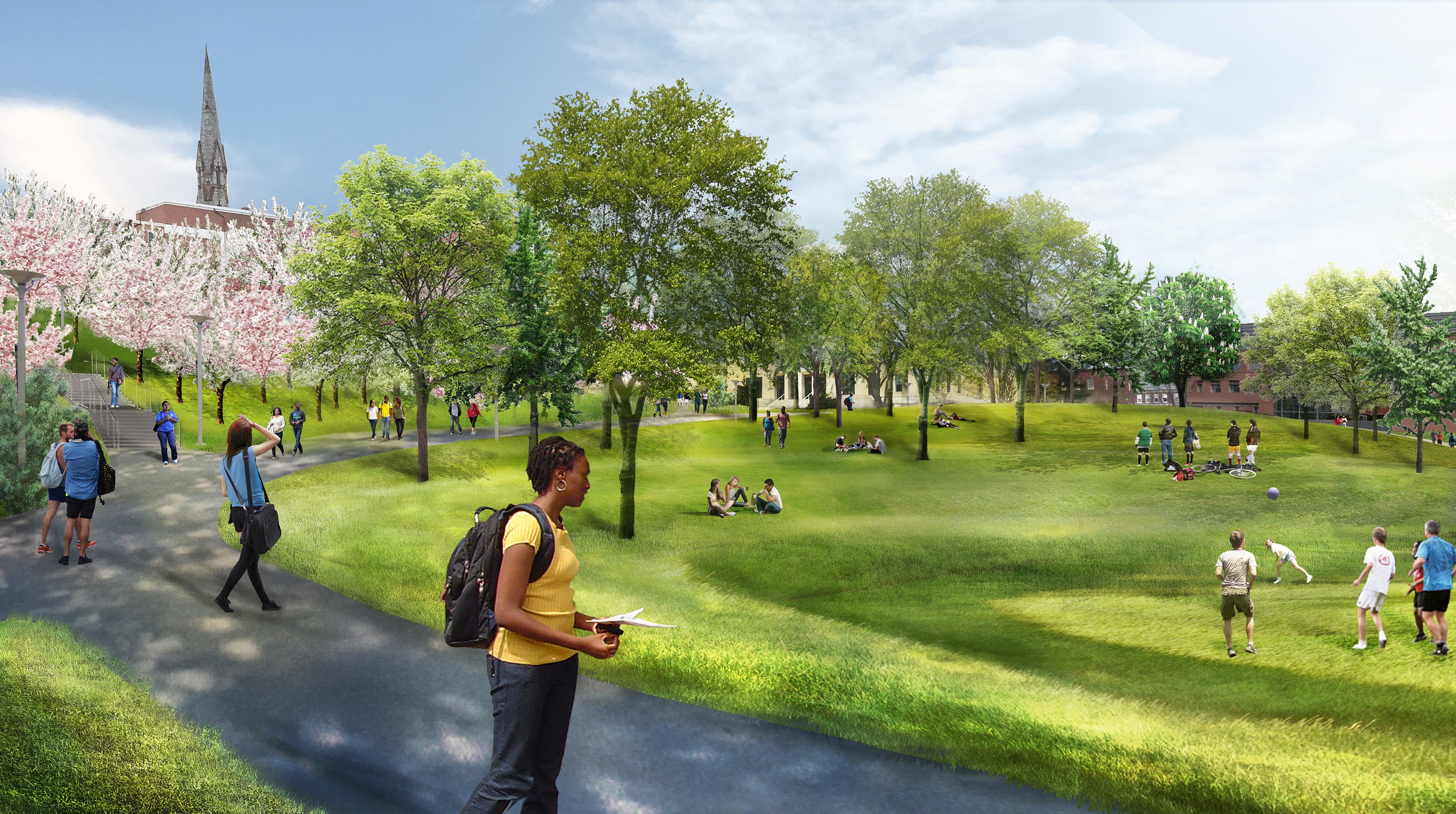 Amherst College, Campus Framework Plan: Collaboration With BBB, Rendering By MVVA
