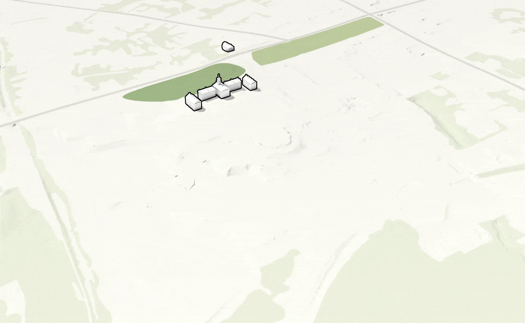 Amherst College, Campus Framework Plan: Axo animated