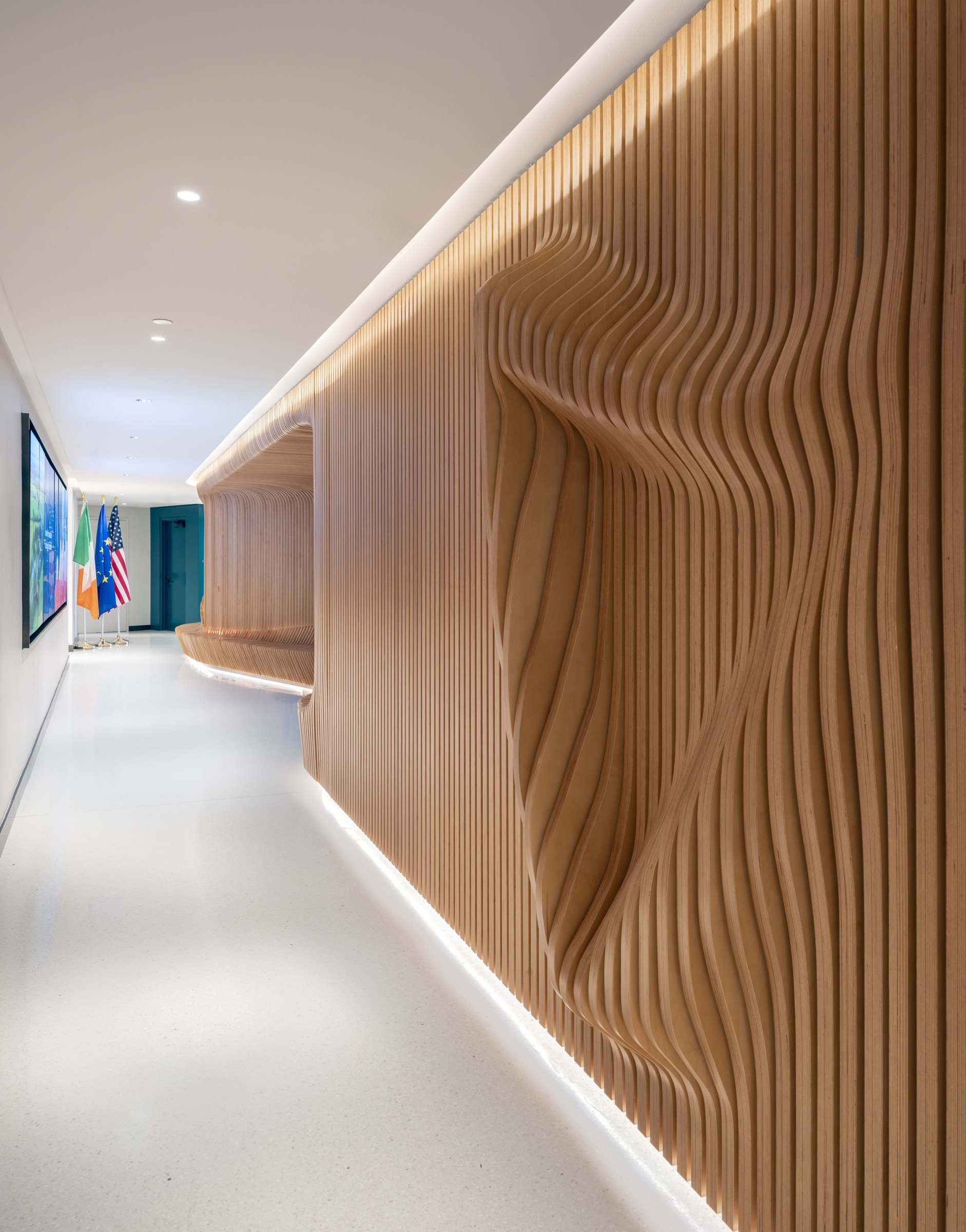Embassy of Ireland in the United States: IrishEmbassy SlatWallCorridor Int02