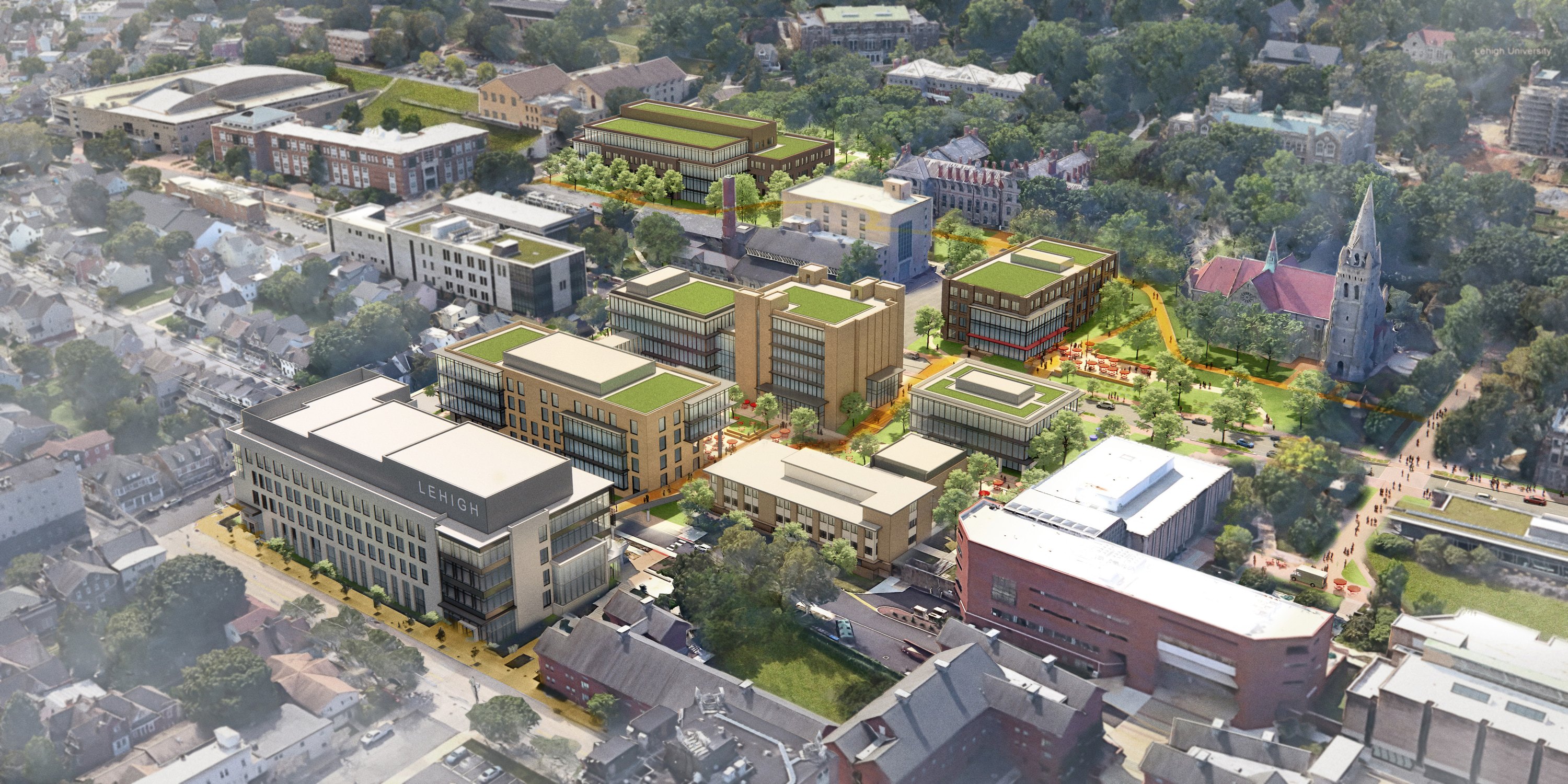 Lehigh University, Campus Master Plan: Lehigh Rendering Asa Packer Health Research Hub