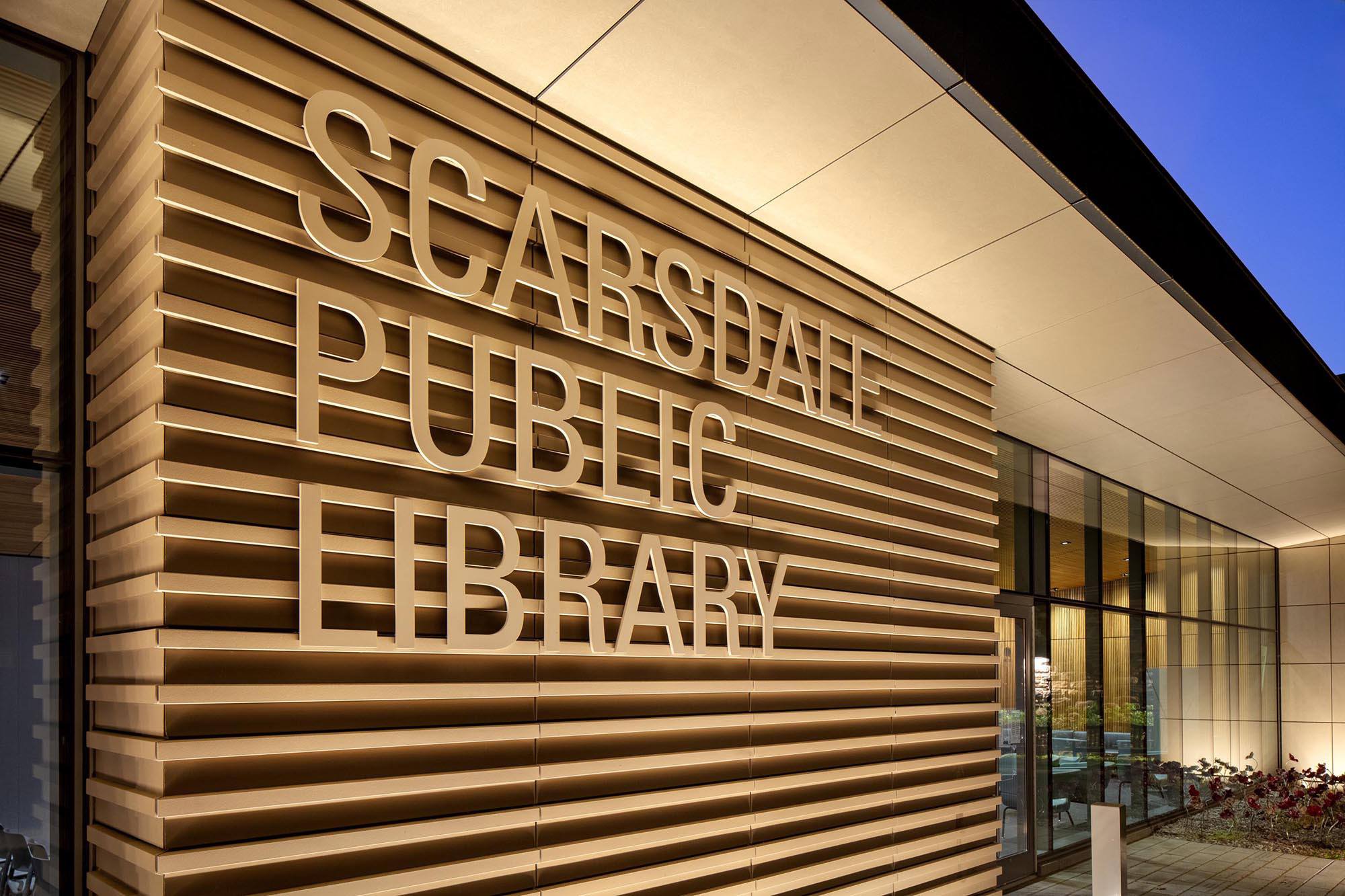 Scarsdale Public Library Wayfinding: ScarsdaleLibrary Exterior Graphics05 Web